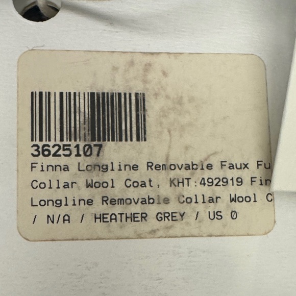 KHAITE “Finna” Sophisticated Coat with Removable Faux Fur Collar - size 0 - NWT - Picture 10 of 16